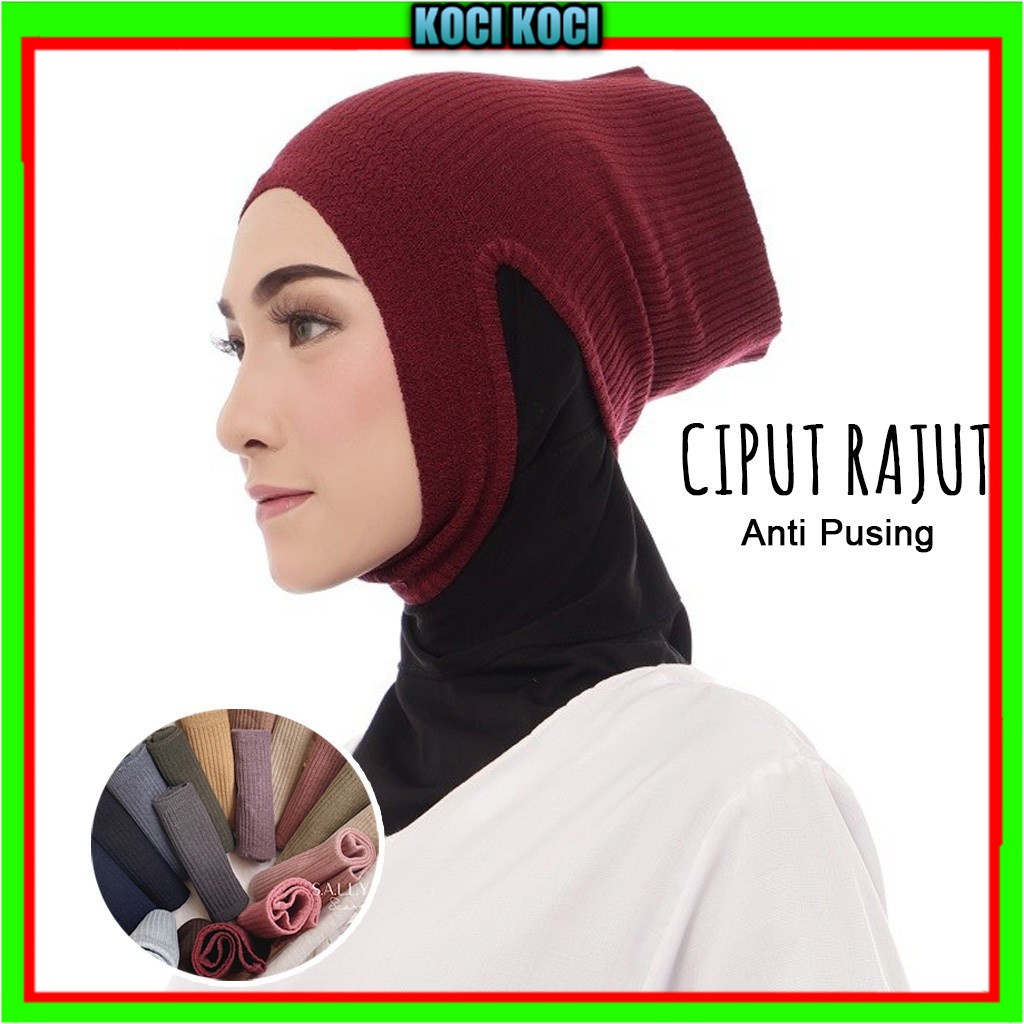 ciput rajut dalaman krudung/ciput rajut anti budeg usahakan baca sebelum cek out