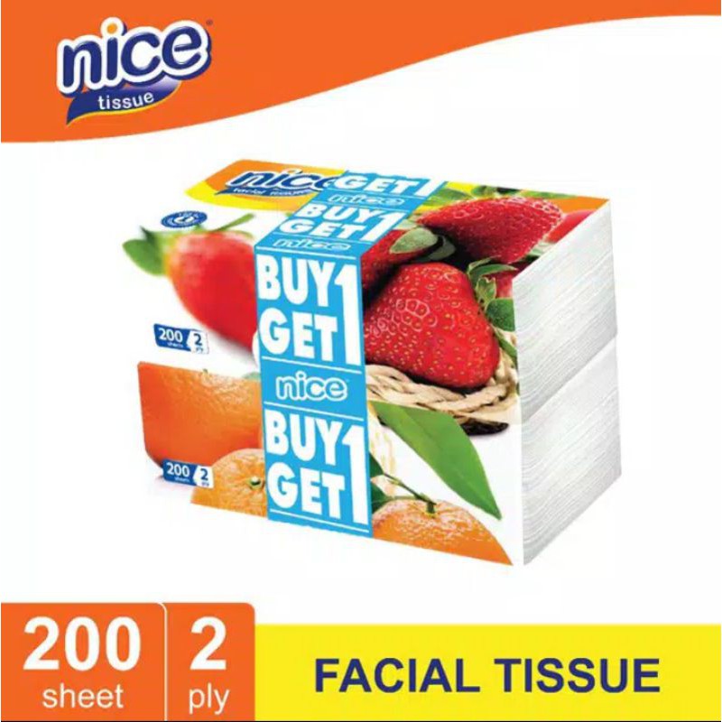 TISSUE NICE 2PLY 200 SHEET