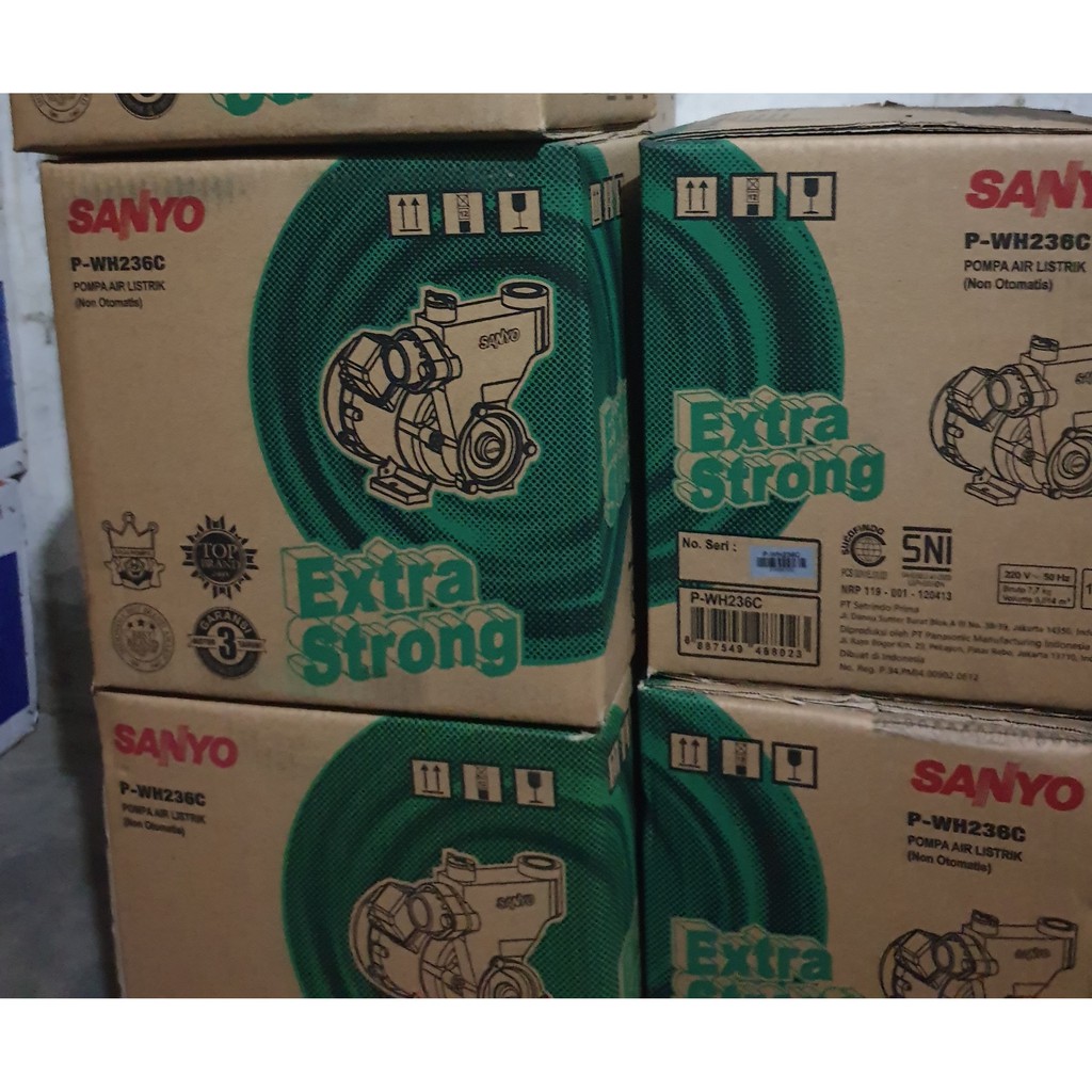 Sanyo Pompa air Sumur Dangkal Non Auto Otomatis PWH-236 C / PWH 236 C / PWH236C