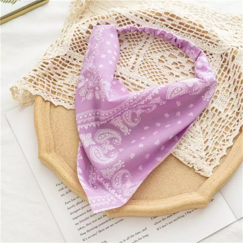 Bandana Lebar Kain Segitiga / Bandana Triangel Segitiga / Bandana korean hitz / Bando Bandana Style Korea
