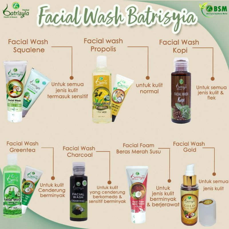 Jual Varian Facial wash/sabun cuci muka cair/semua jenis kulit