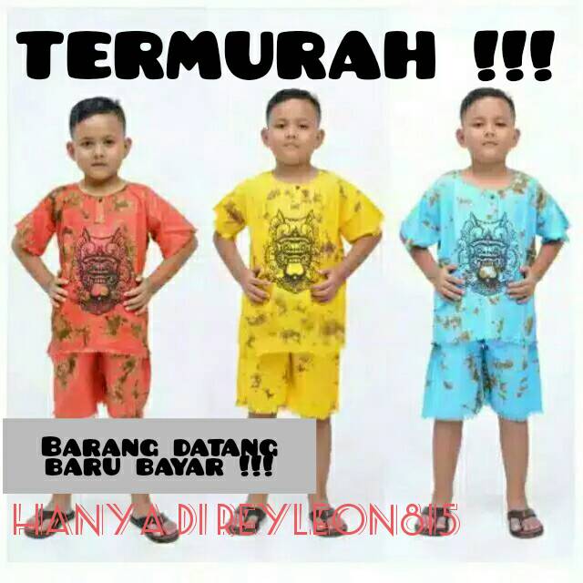  Baju  barong bali  setelan anak  grosir  baju  barong bali  