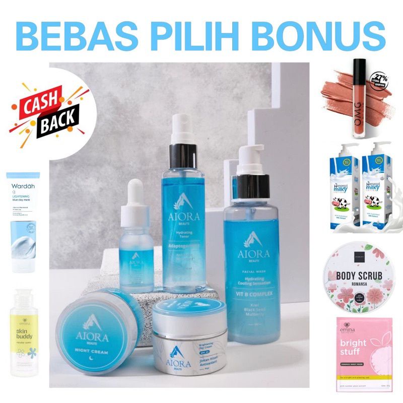 AIORA BEAUTE SKINCARE AIORA PAKET NORMAL AIORA PAKET ACNE SKINCARE BPOM