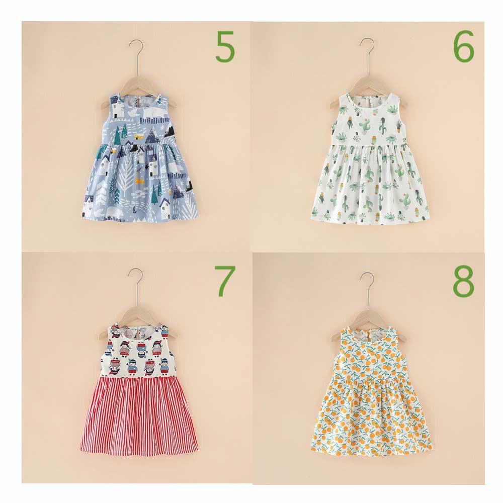 Baju Dress Katun Fashion Perempuan [ Usia 2 -5 Tahun ] HM789 Group