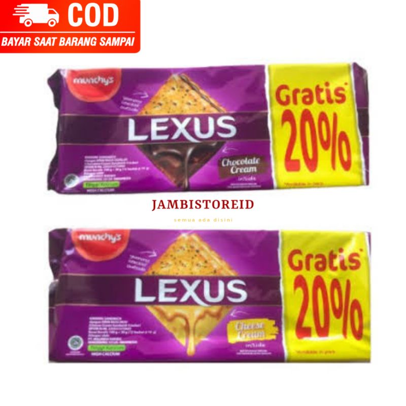 

(JAMBISTOREID) JAMBI LANGSUNG KIRIM Biskuit Lexus Cheese Cream Chocolate Cream Krim Coklat Keju 190gram Jambi