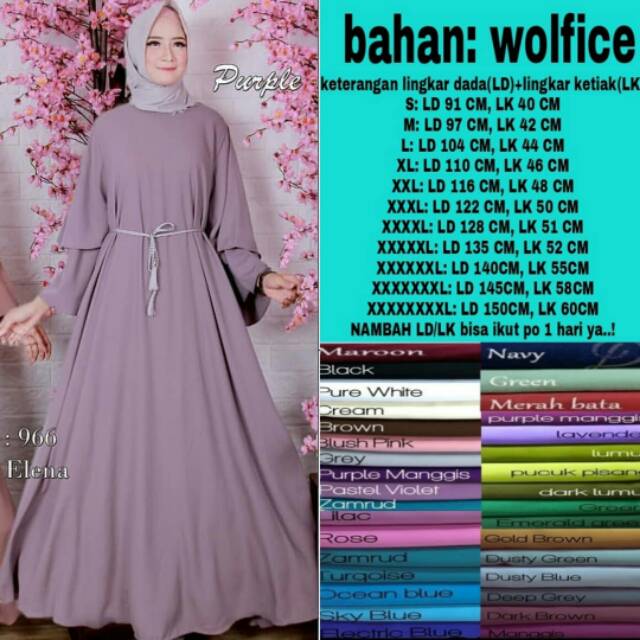 Elena maxidress wanita jumbo bigsize ld 150