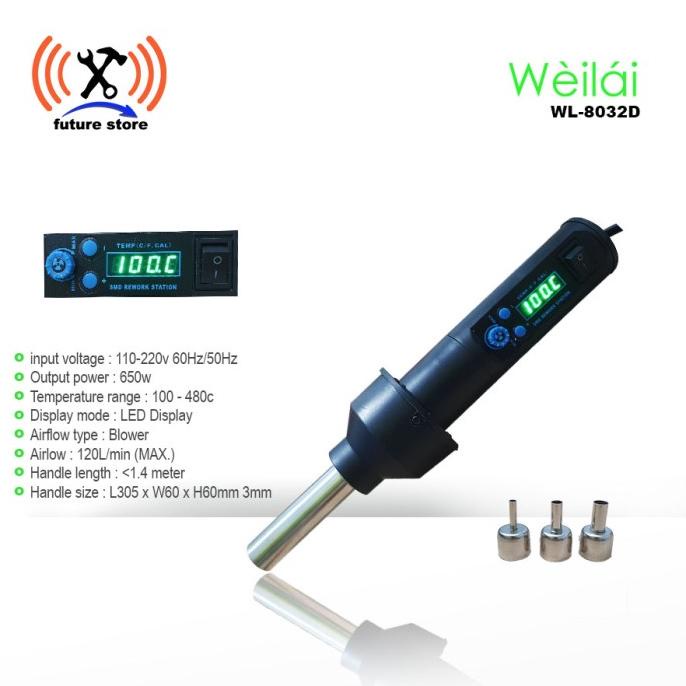 Weilai WL-8032D Digital Blower Portable Solder uap solder uap