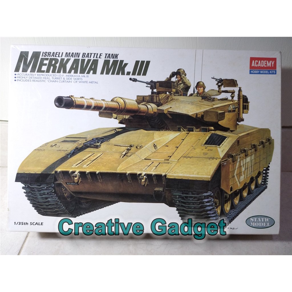 Tank Merkava Mk.III - Israeli Main Battle Tank - Model Kit / Mokit Academy 1/35 - IDF Israel Army MB