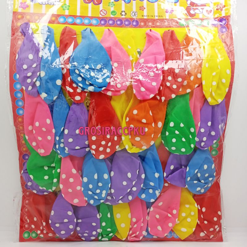 Balon Ulang Tahun / Balon Polkadot / Balon Model Isi 40/isi 80 / Balon Pesta