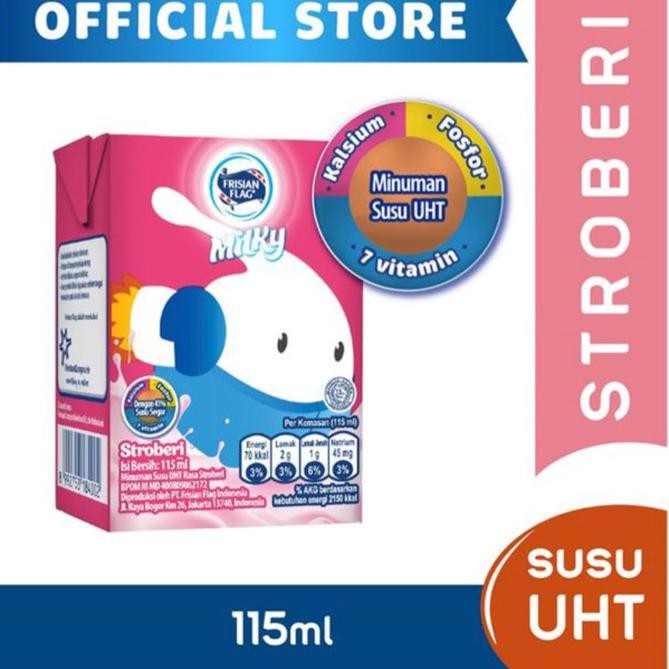 

Best JSNQ7 Frisian Flag UHT Zuzhu Strawberry 115ml x5 V52 Seller