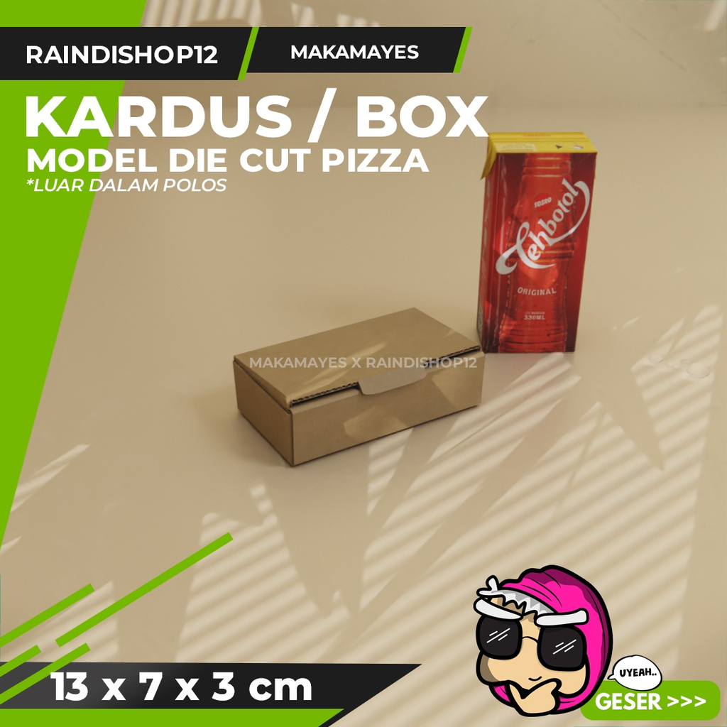 

(MIN 10 PCS) BOX 13 X 7 X 3 CM KARDUS DIE CUT PIZZA KEMASAN PACKAGING KADO