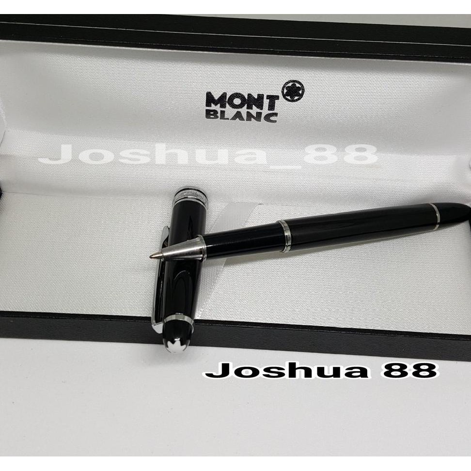 

Ballpoint pulpen Montblanc Meisterstruck Black silver premium mewah fulllset