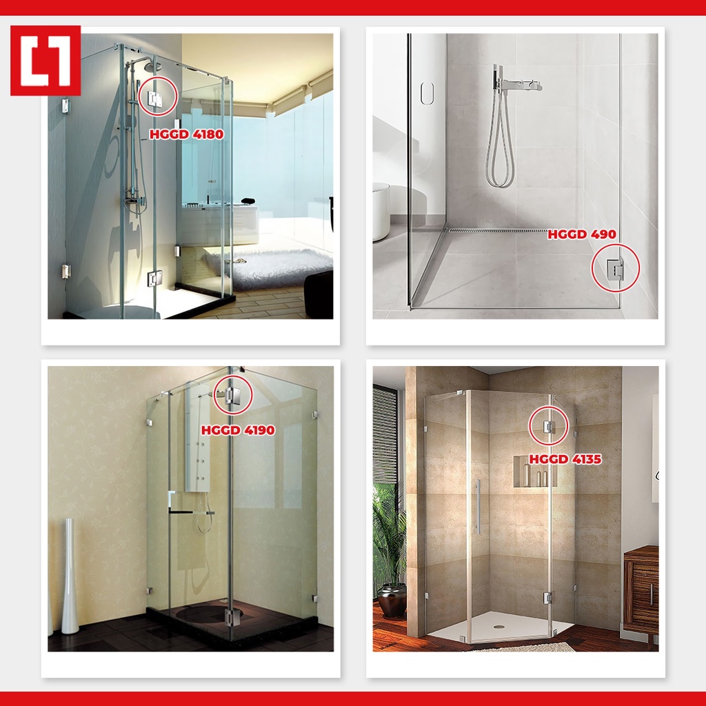 Shower Hinge Glass Door Engsel Pintu Kaca Kamar Mandi Stainless Weldom