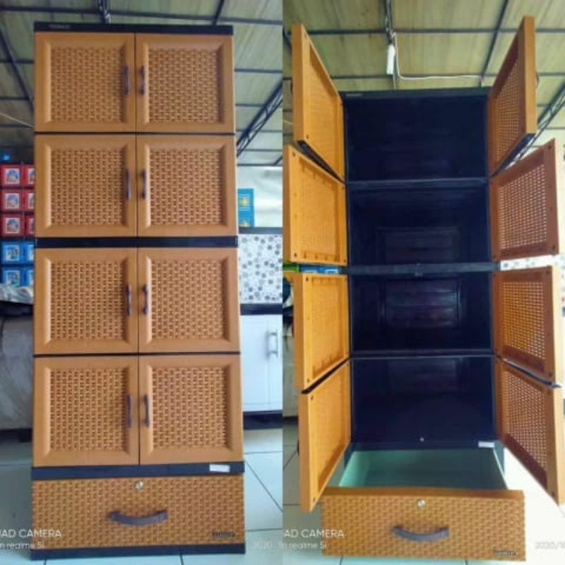 LEMARI NAPOLLY ROTAN 2 PINTU