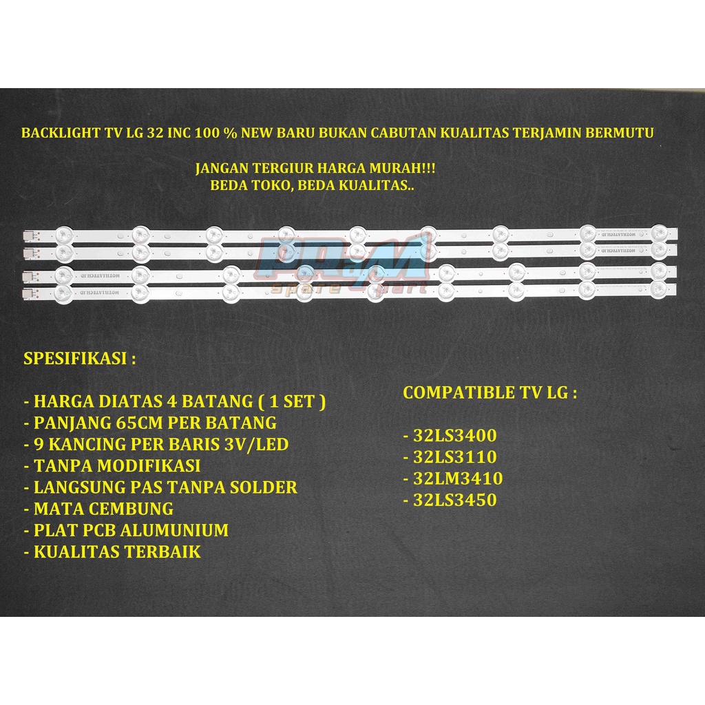 Backlight Led Tv LG 32 INC 32LS3110 Lampu Tv LG BL 32LS3110 32LS3400 32LS3110 32LM3410 32LS3450