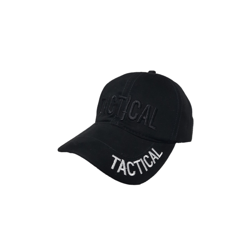 Topi Tactical Black Canvas / Topi Baseball Tactical Hitam