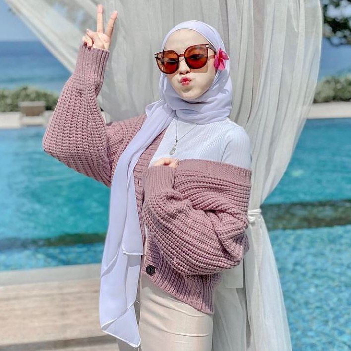 OLIVIA CARDI CROP TEBAL CARDIGAN RAJUT OVERISZE CARDIE BALON BAJU WANITA