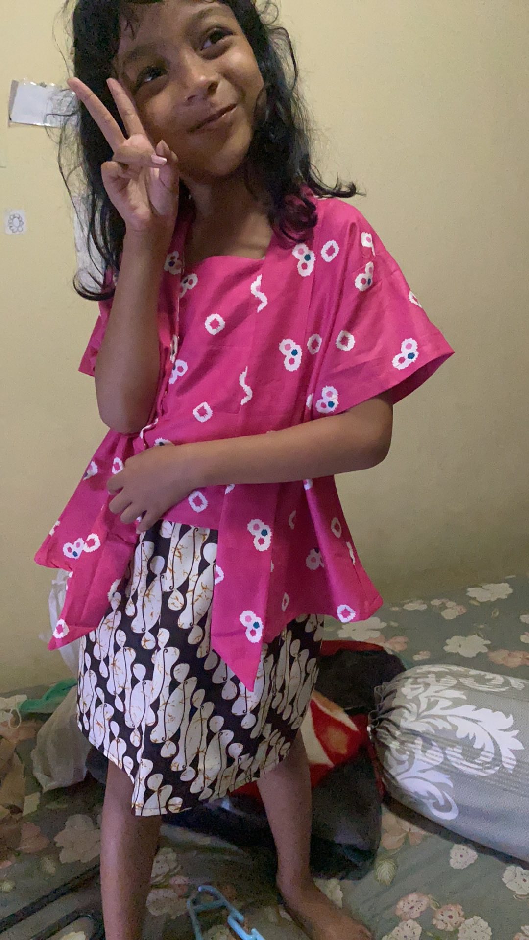 Kebaya Jumputan Katun Batik | Setelan Kebaya Anak Bahan Jumputan Katun Batik | Jumputan Katun Batik