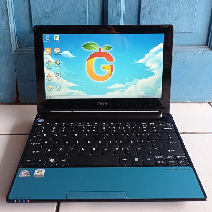 Acer Aspire One D255 Tosca Green RAM 2GB HDD 320GB Notebook Second Bekas