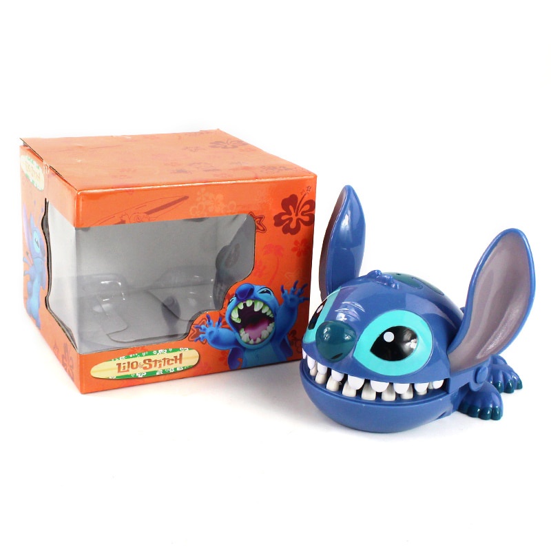 Lilo Stitch Action Figure Crocodile Bite Finger Stitch Dentist Push Teeth Funny Game Model Toys for Kids