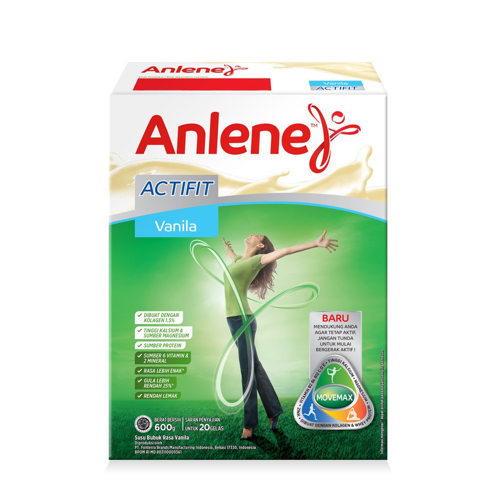 

SUSU BUBUK ANLENE ACTIFIT VANILA 600 GRAM