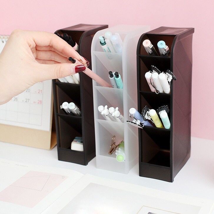 

Rak Pulpen Mini 4 Sekat Minimalis/Aesthetic/Kekinian Ala Korea