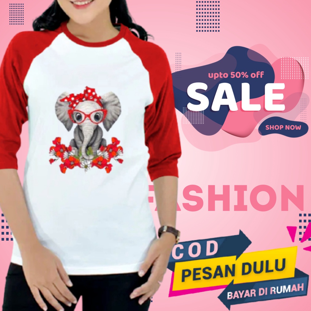 Baju Kaos Raglan Cewek Cowok 7/8 Baju Atasan Jangkis Raglan Distro Tshirt Pria Wanita Jangkis Jumbo 