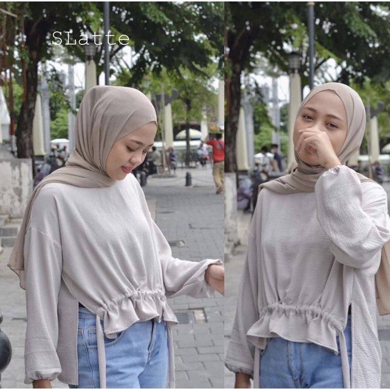 1KG MUAT 5PCS | SORELLA BLOUSE SERUT AIRFLOW CRINKLE HITS OOTD SELEBGRAM FASHION GROSIR WANITA TERBEST SELLER