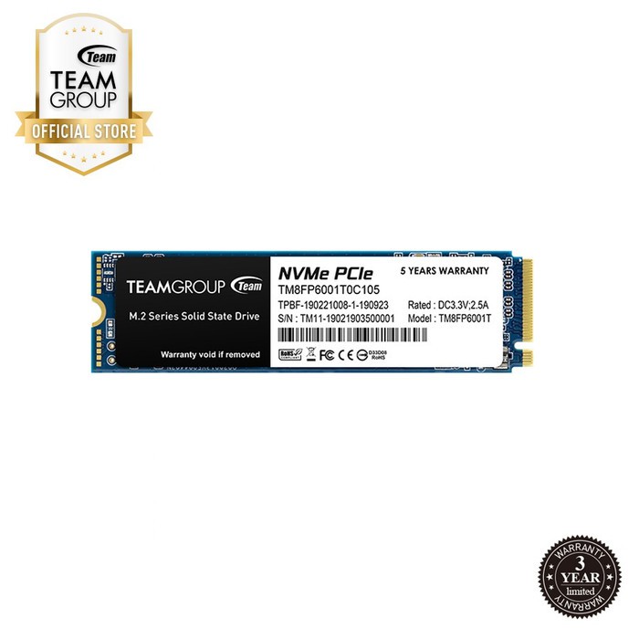 Team MP33 1TB SSD NVMe M.2 / M2 1TB/1000GB - NVMe 1TB