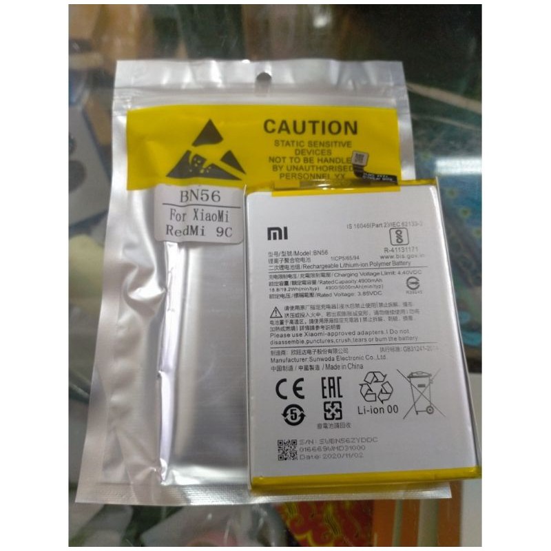 baterai batre xiaomi redmi 9A redmi 9C BN56 original