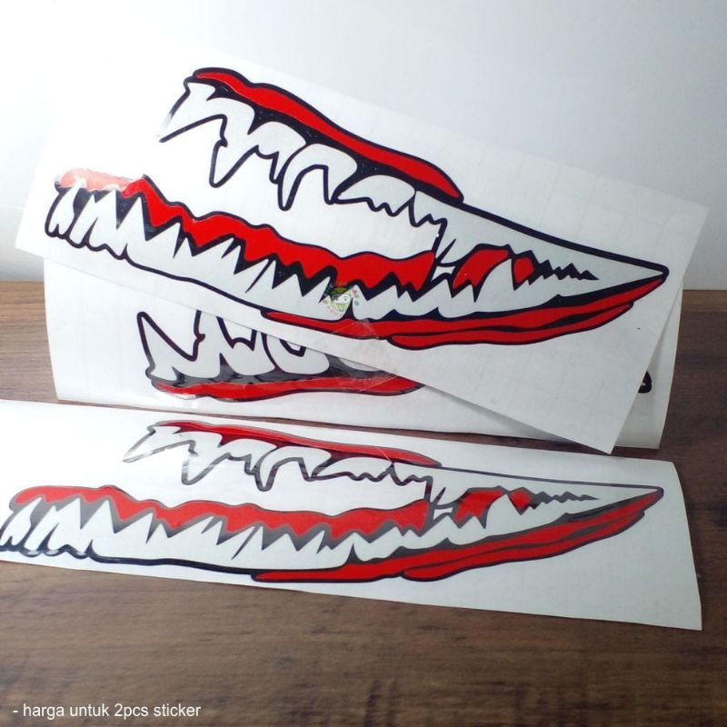 Sticker venom cutting isi 2pcs stiker gigi venom 2 ukuran