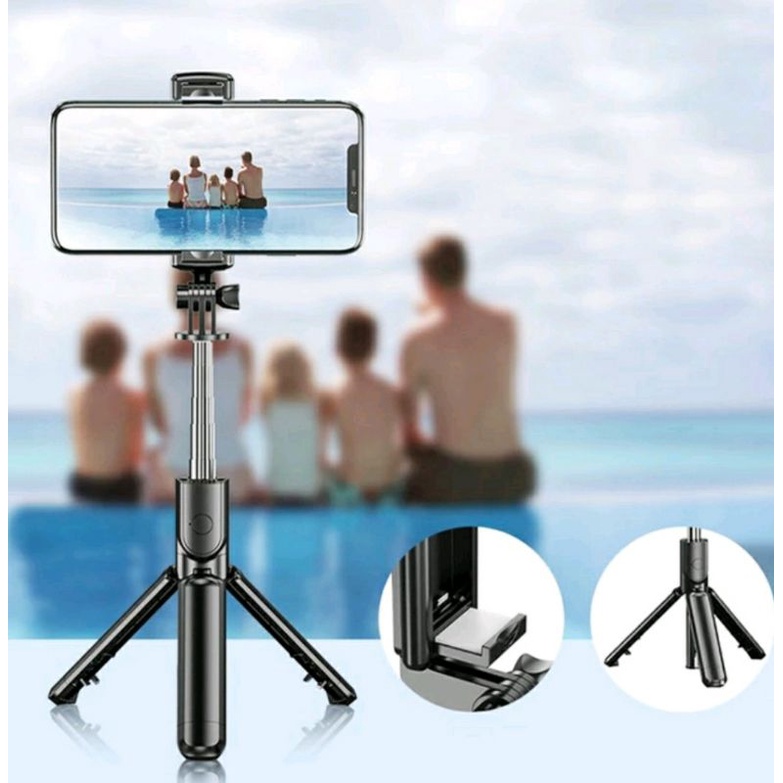 PROMO !! S03 Tongsis Tripod  Bluetooth S03 Selfie Stick Tripod Tongsis + Remote  Wireless S03 3in1