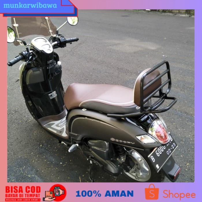 (BISA COD) Aksesoris motor Backrack scoopy new 2018-2021
