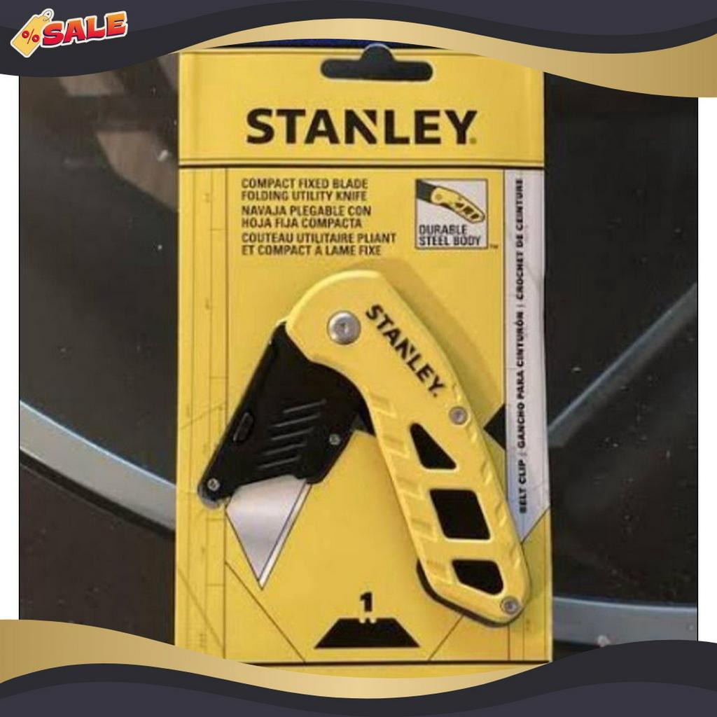 

2 IN 1 pisau Cutter lipat Stanley STHT1424 Fixed Blade Folding Utility Knife