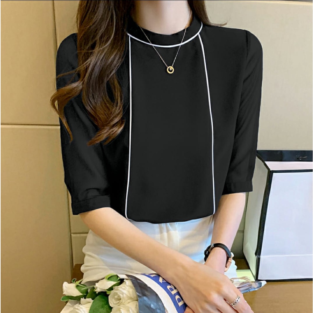 +[MCFK] Blouse Shawia / Blouse Wanita Korea / Blouse Murah / Blouse / Atasan Wanita / Fashion Wanita