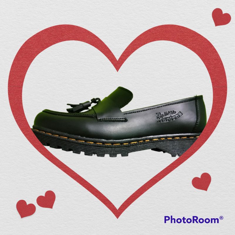 dr. martens sepatu loafers pria wanita unisex autsole kaca dan autsole hitam eu 36-45