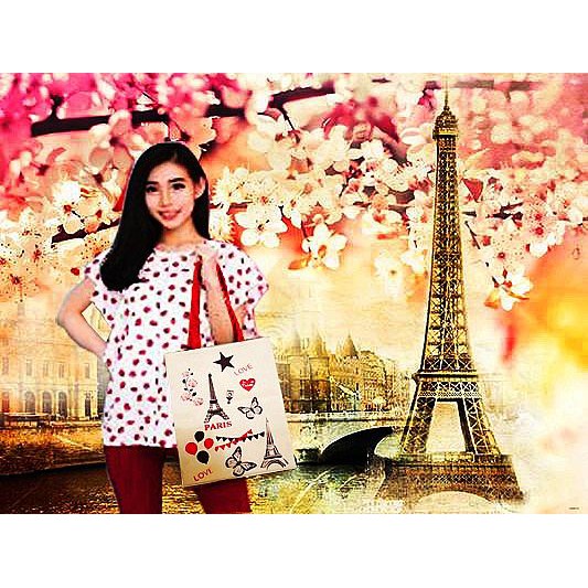 

Goodie Bag Paris Tas Casual Eiffel Fashion in Love - PMC 324