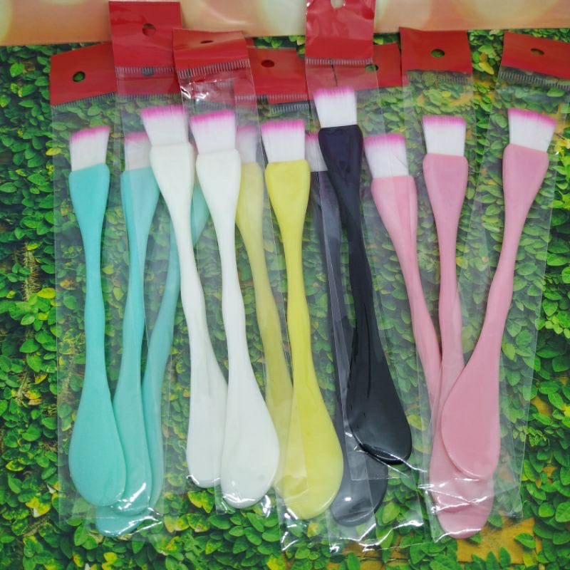 Kuas Masker Wajah 2in1 Kuas plus Spatula FS1240 / Kuas Spatula pastel 2in1 murah