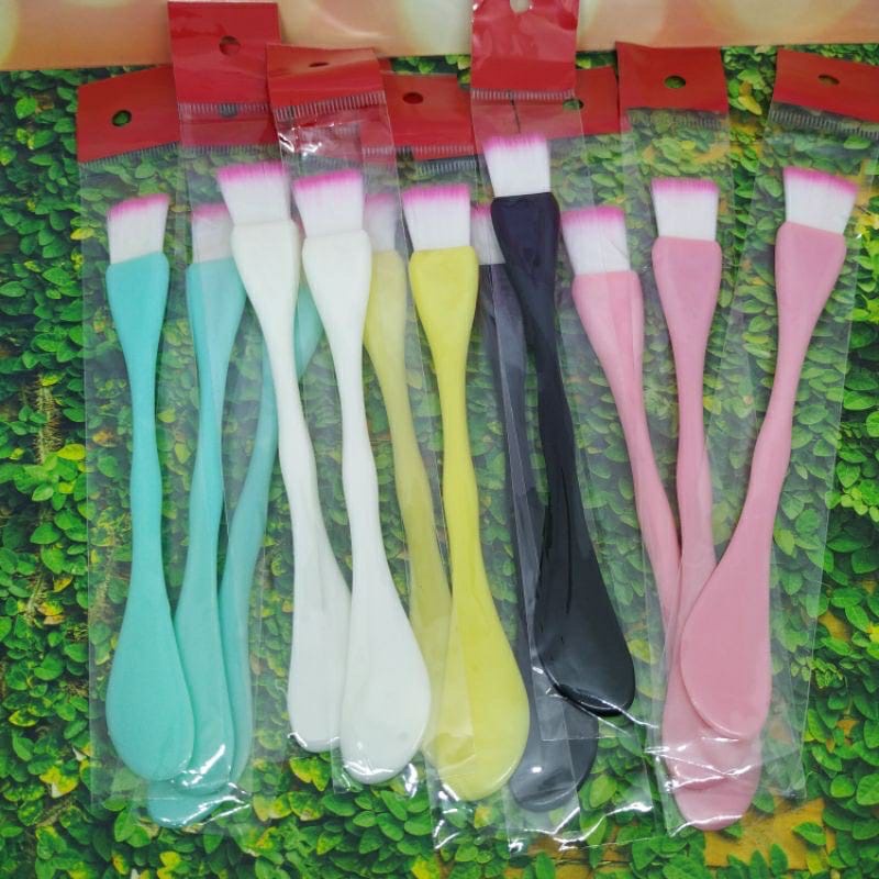 Kuas Masker Wajah 2in1 Kuas plus Spatula FS1240 / Kuas Spatula pastel 2in1 murah