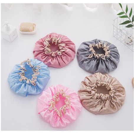 (BOW) Shower Cap Tebal Anti Air Bahan Polyster Topi Mandi 2AS45