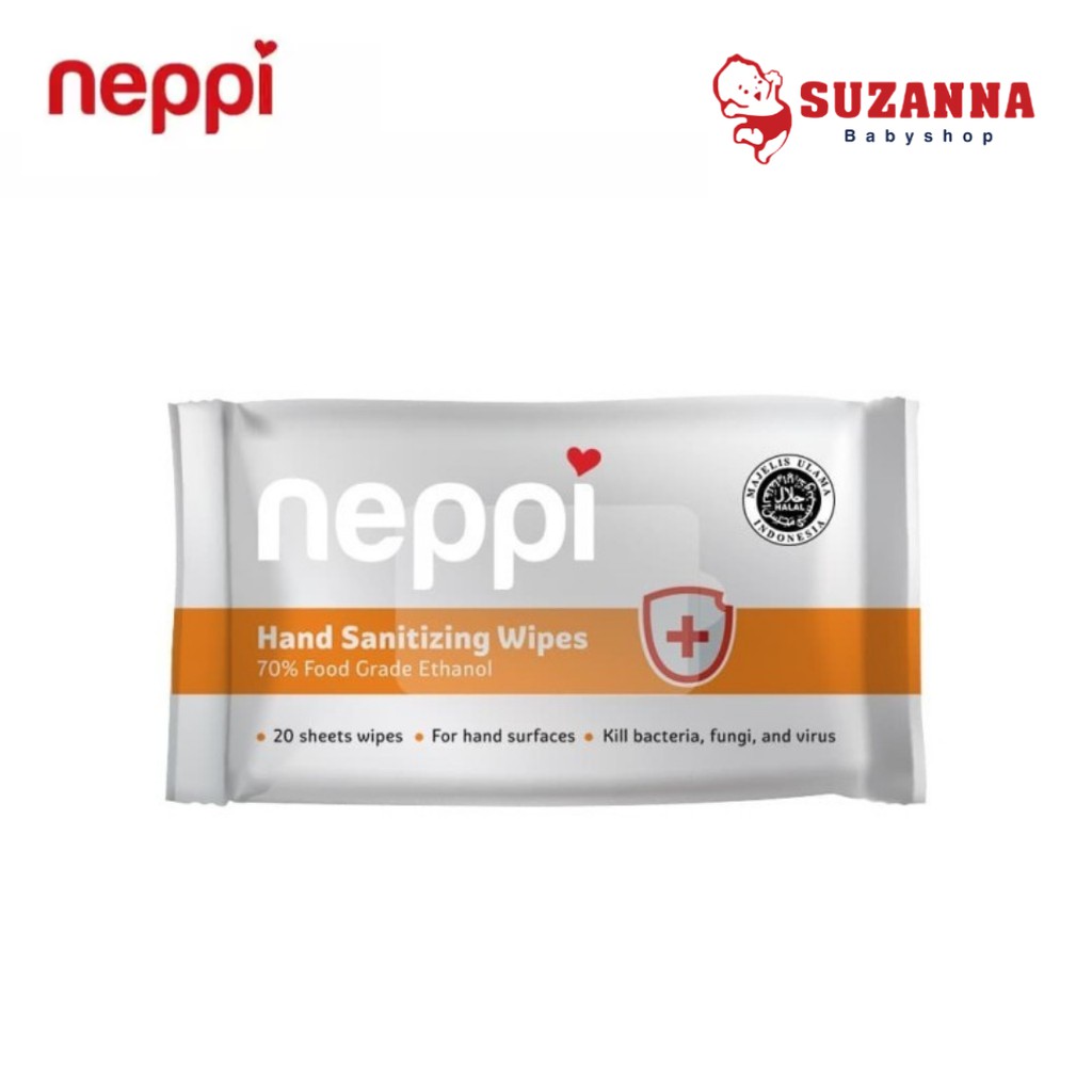 Neppi Wipes Hand Sanitizing 20's Tisu Alkohol