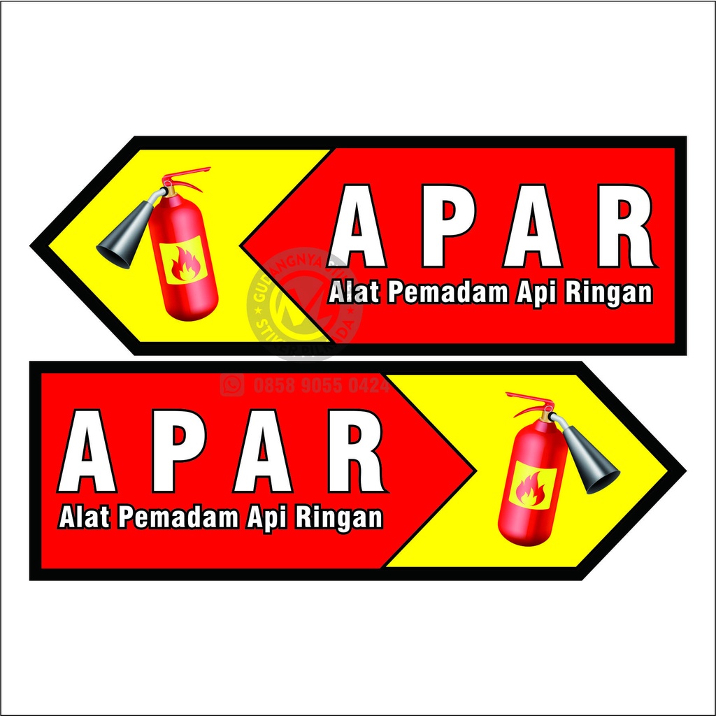 

stiker vinyl petunjuk lokasi apar 30x10cm