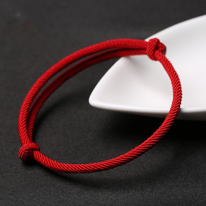 Glitter 2Pcs Red String of Fate Friendship Bracelets Kabbalah Protection Good Luck Simple Matching Bracelets for Lover Women Men