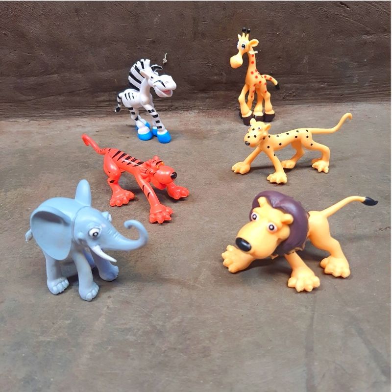 Mainan Miniatur Hewan Karet Kecil Animal Cartoon