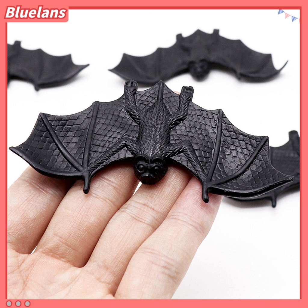 10pcs Ornamen Kelelawar Mini Luminous Anti Pudar Tahan Lama Untuk Properti Pesta Halloween