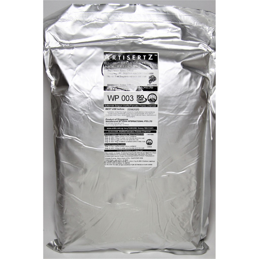 

Tepung Waffle & Pancake Charcoal Premix 1800 gr/pack