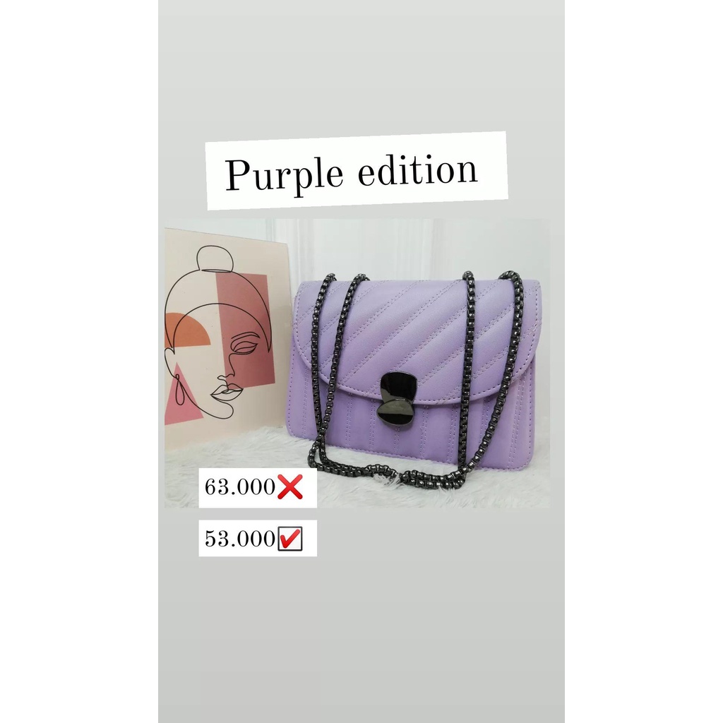 Tas slempang/ tas wanita/ tas kondangan/ tas ungu /purple/ tas bahu