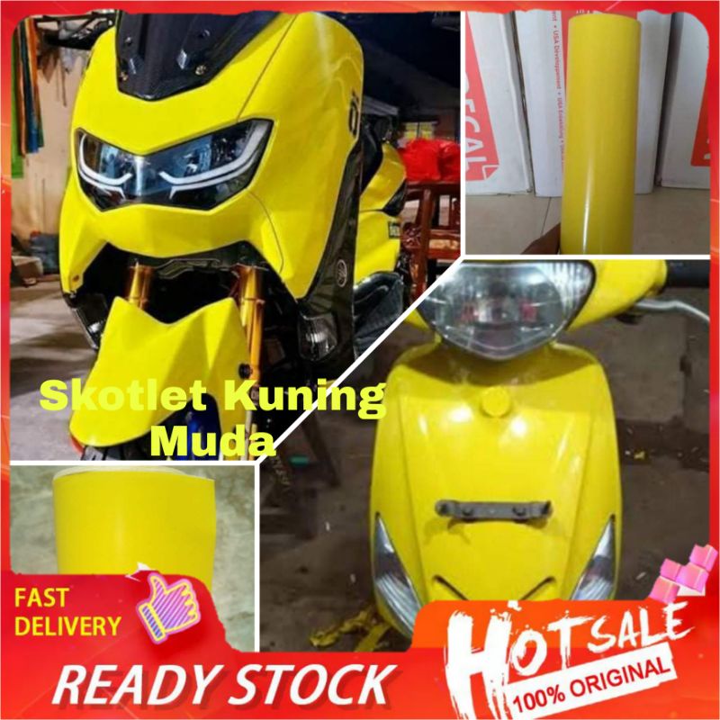 Jual Stiker Scotlite Motor Kuning Lemon Glossy Sticker Kuning Glossy