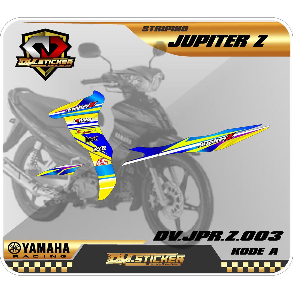 stiker striping jupiter z burhan motif racing-list variasi jupiter z burhan motif racing