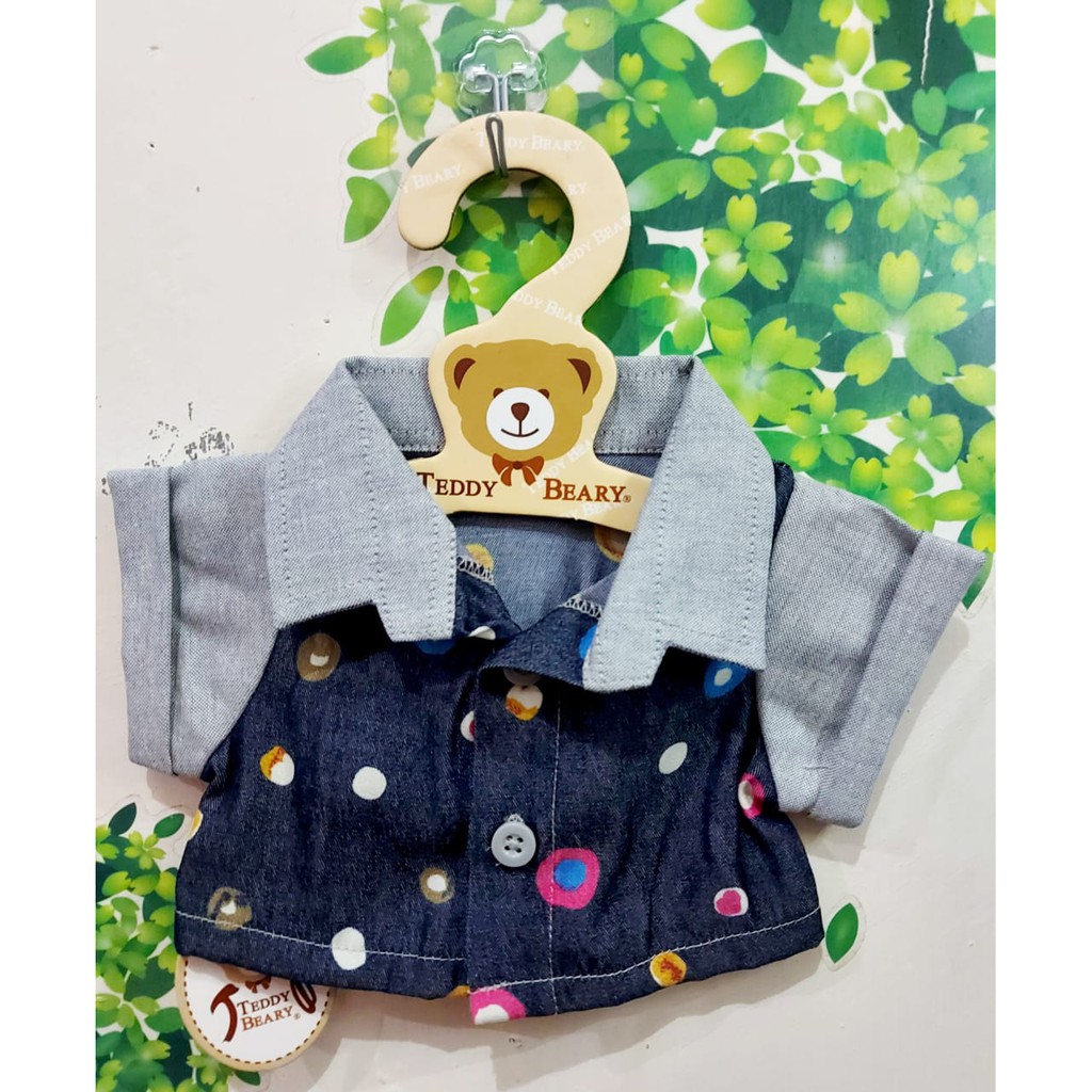 SHIRT KEMEJA PAKAIAN TEDDY BEAR TEDDY HOUSE ORI IMPORT SIZE 12 INCH